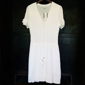 bebe Lace Up Tassle Dress